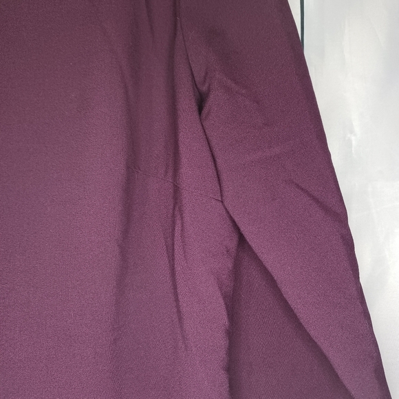 Tahari Arthur Levine 3/4 sleeve Womens 8 Dress Purple Pleated - Picture 9 of 16